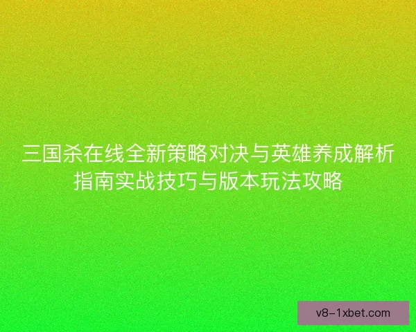 三国杀在线全新策略对决与英雄养成解析指南实战技巧与版本玩法攻略